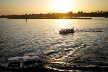 Sunset in Nile river, 2021.