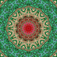 3d effect - abstract polygonal fractal pattern