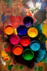 Paints and brush © Simi Jois