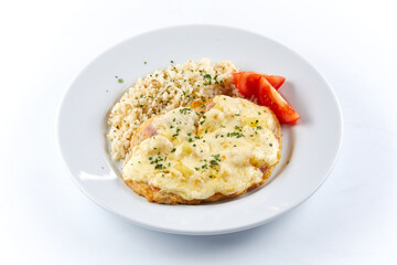 fried chicken with rice