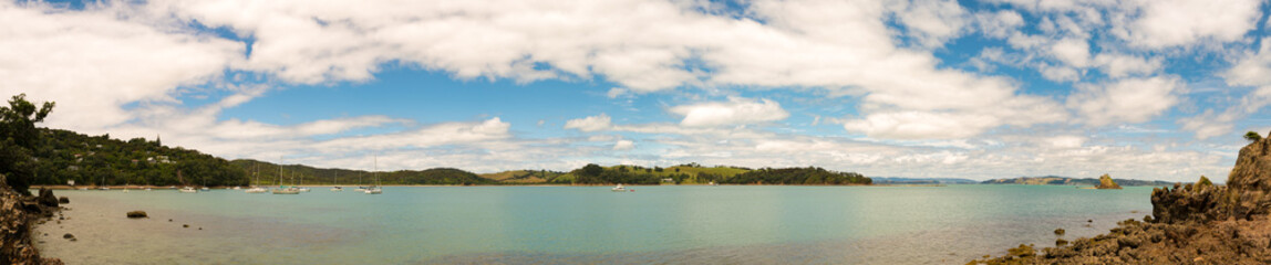 Panorama sea Bay in New Zealand