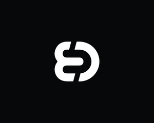 Creative Minimalist Letter ED Logo Design , Minimal ED Monogram