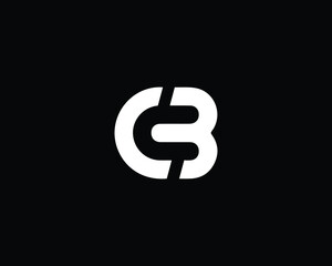 Creative Minimalist Letter CB Logo Design , Minimal CB Monogram