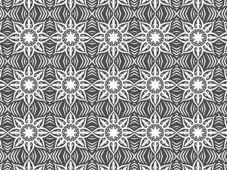 Poster Ethnic Tribal Argyle Seamless Pattern. Abstract Mosaic Geometric Diamond Shapes Colorful Background. Traditional Boho Ikat Ornament. Digital art illustration © Yuliia Art
