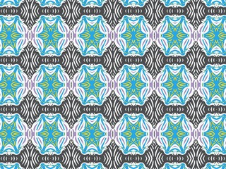 Ethnic Tribal Argyle Seamless Pattern. Abstract Mosaic Geometric Diamond Shapes Colorful Background. Traditional Boho Ikat Ornament. Digital art illustration