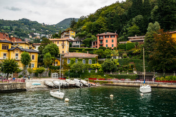 View on Varenna village from Como lake, Lombardy - Italy