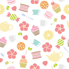 vector seamless tea background