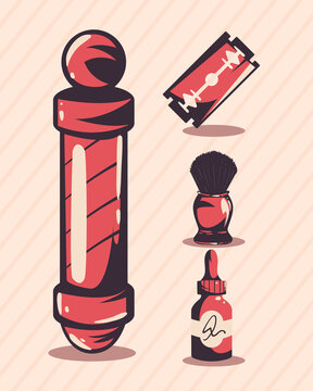 four barber items
