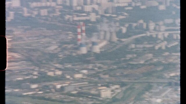 MOSCOW RUSSIA-2021: View Of The City From An Airplane