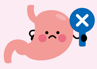 胃　キャラクター　バツ