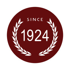 Since 1924 year symbol