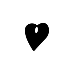Simple heart element for decorative design. Vector illustration.