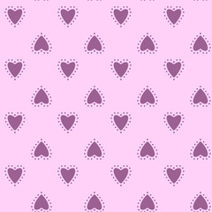 Cute pattern with hearts for fabric print, design paper. Vector illustration.