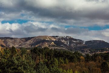 clouds over the mountains