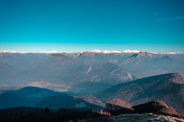 Obraz premium Panorama from the alpine peak