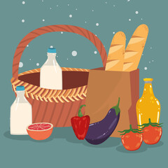 grocery texture poster