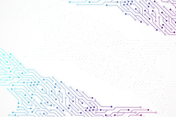 Computer motherboard background with circuit board electronic elements. Electronic texture for computer technology, engineering concept. Motherboard integrated computing illustration.