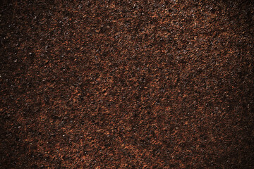 Contrasting background of rusty metal. Iron texture close up for text. Blank for design, vignette.