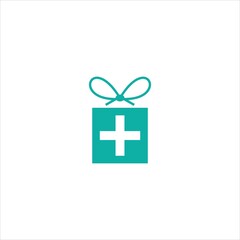gift logo vector template health