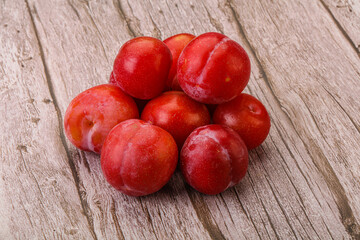 Ripe sweet tasty red plum