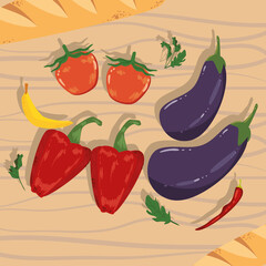 grocery food illustration