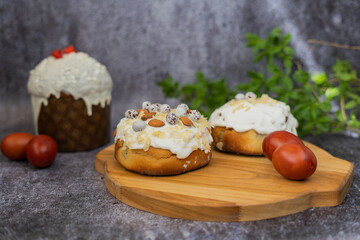 the easter composition on background