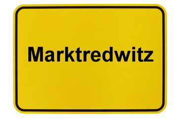 Illustration eines Stadteingangsschildes der Stadt Marktredwitz