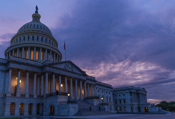 United States Capitol Building in Washington DC at blue hour