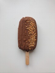 ice, chocolate, cream, food, cold, dessert, isolated, sweet, stick, ice cream, icecream, ice-cream, frozen, popsicle, white, brown, snack, candy, delicious, cool, lolly, milk, tasty, summer, dairy