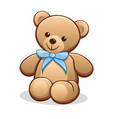 simple classic cute cartoon teddy bear