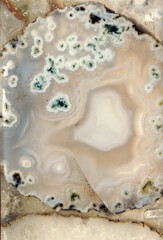 A piece of white agate with splashes, high resolution