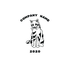 Cat logo laber Vintage