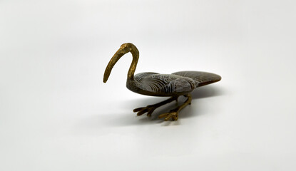 Small stone statue of the African sacred ibis bought as a souvenir in Egypt.