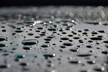 rain drops close-up