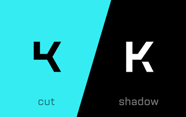 Set of Cyrillic letter K minimal logo icon design template elements - obrazy, fototapety, plakaty