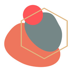 Aesthetic organic blob element. Boho slyle design form