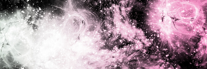 abstract space, colorful nebula, stars and sky