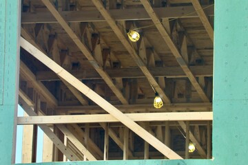 House frame during construction