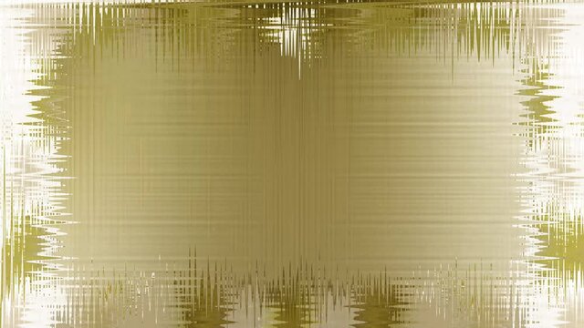Wavy golden border motion graphic background.