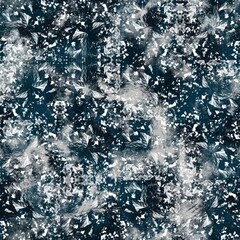 Seamless navy blue and white abstract grungy seamless surface pattern design for print. High quality illustration. Texture for background or textile or fabric or wallpaper or interior design.