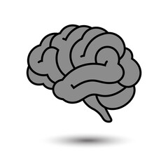 Brain simple design vector illustration isolated on white background