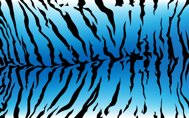 stripe animals jungle tiger water fur texture pattern blue white and black print