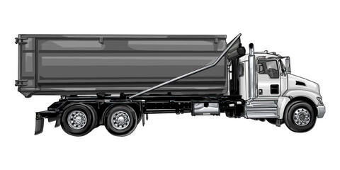 Truck car isolated on white background. vector illustration.