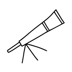 Telescope. Vector illustration in doodle style.