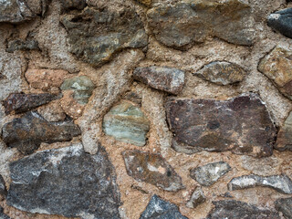textura pared de piedra con las juntas de cemento 
