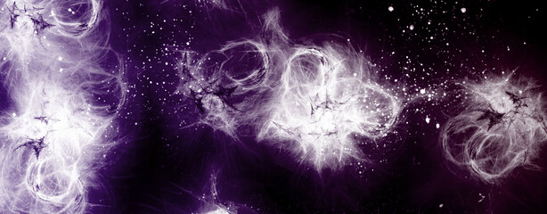 abstract space, colorful nebula, stars and sky