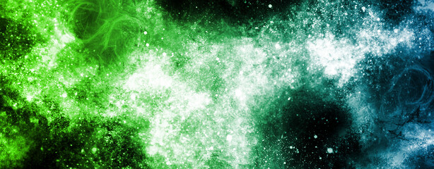 abstract space, colorful nebula, stars and sky