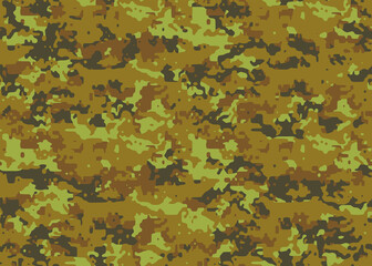 Full seamless khaki camouflage texture pattern vector. Army skin design for textile fabric printing and wallpaper. Design for fashion and home design.