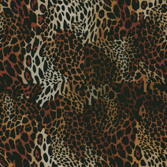 Full seamless leopard cheetah animal skin pattern. Ornament Design for women textile fabric printing. Suitable for trendy fashion use.