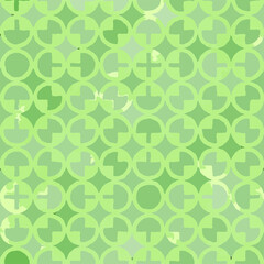 Full seamless green geometric texture pattern for decor and textile fabric printing. Multipurpose circle model design for fashion and home design.